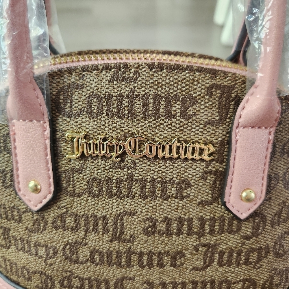 NWOT Juicy Couture mini bowler monogram purse y2k 90s pink feminine barbiecore - Picture 2 of 14